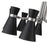 Z-Lite Soriano 9 Light 24" Chandelier, Black/Brushed Nickel/Black