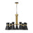 Z-Lite Soriano 9 Light 24" Chandelier, Black/Heritage Brass/Black