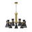 Z-Lite Soriano 9 Light 24" Chandelier, Black/Heritage Brass/Black