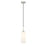 Z-Lite Monty 1 Light 17" Pendant, Nickel/Matte Opal