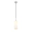 Z-Lite Monty 1 Light 17" Pendant, Nickel/Matte Opal