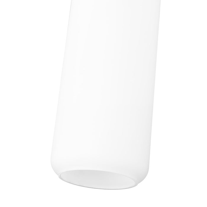 Z-Lite Monty 1 Light 17" Pendant, Nickel/Matte Opal