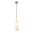Z-Lite Monty 1 Light 17" Pendant, Heritage Brass/Matte Opal - 732P17-HBR