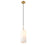 Z-Lite Monty 1 Light 17" Pendant, Heritage Brass/Matte Opal