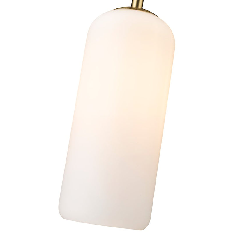 Z-Lite Monty 1 Light 17" Pendant, Heritage Brass/Matte Opal