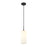 Z-Lite Monty 1 Light 17" Pendant in Matte Black/Opal - 732P17-MB