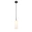 Z-Lite Monty 1 Light 17" Pendant, Matte Black/Opal