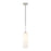 Z-Lite Monty 1 Light 22" Pendant, Nickel/Matte Opal