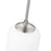 Z-Lite Monty 1 Light 22" Pendant, Nickel/Matte Opal