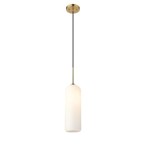 Z-Lite Monty 1 Light 22" Pendant, Heritage Brass/Matte Opal
