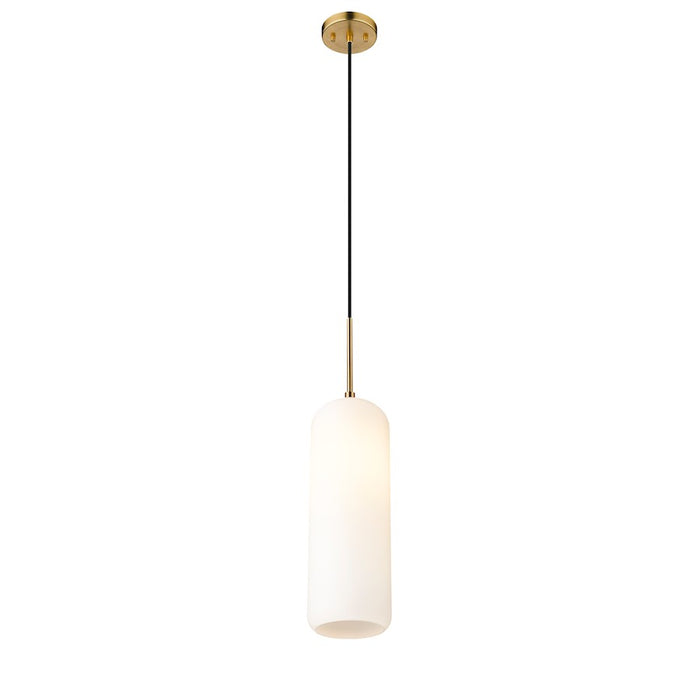 Z-Lite Monty 1 Light 22" Pendant, Heritage Brass/Matte Opal