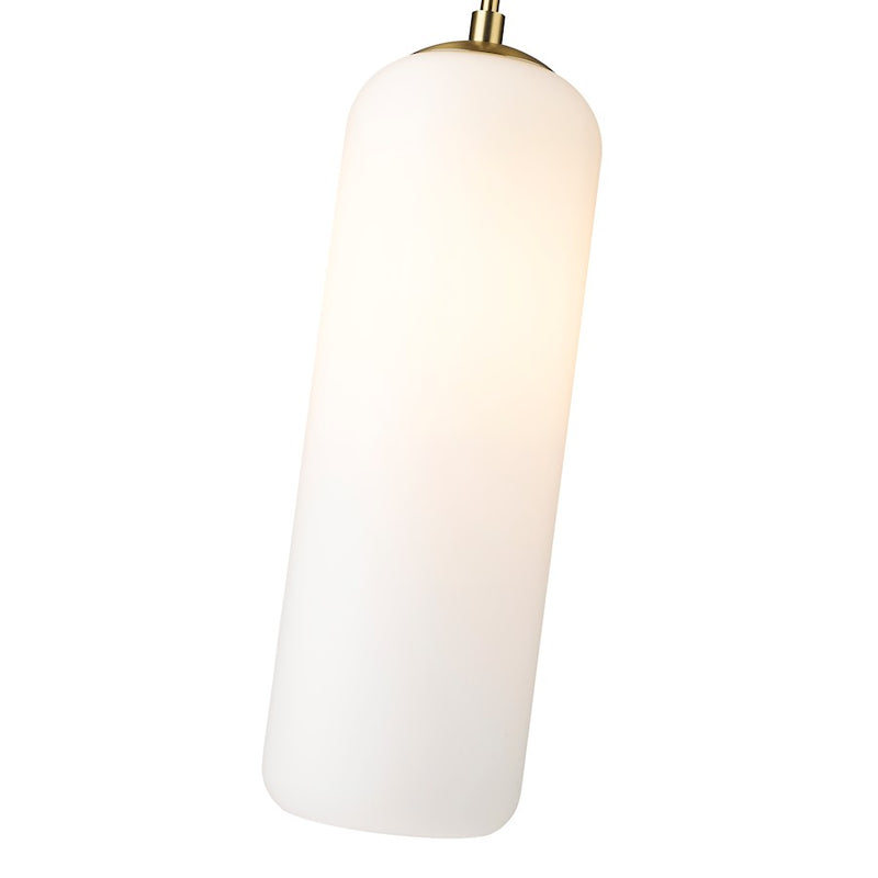 Z-Lite Monty 1 Light 22" Pendant, Heritage Brass/Matte Opal