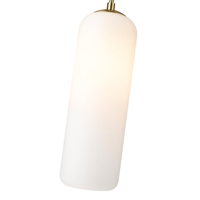 Z-Lite Monty 1 Light 22" Pendant, Heritage Brass/Matte Opal