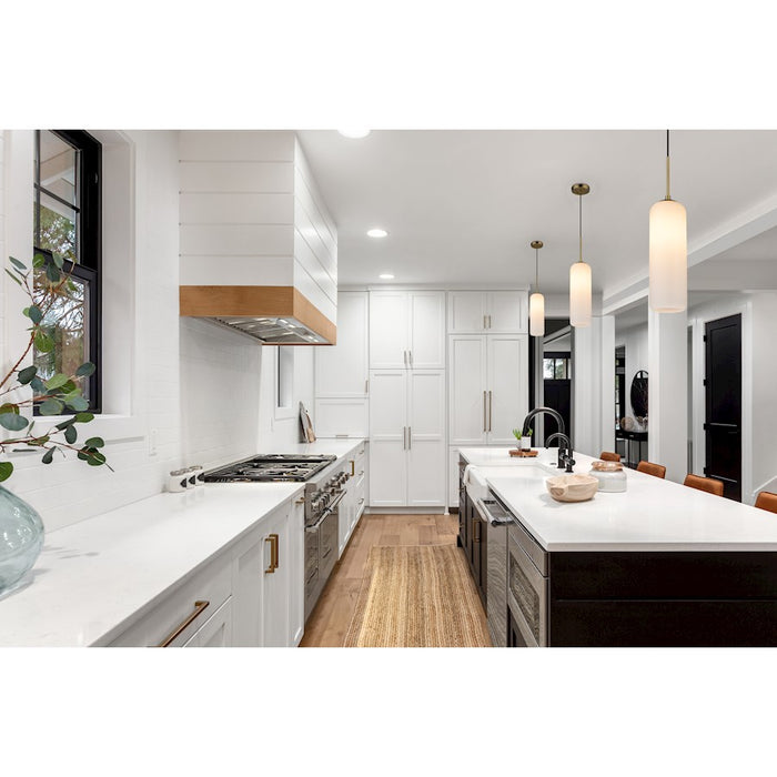Z-Lite Monty 1 Light 22" Pendant, Heritage Brass/Matte Opal
