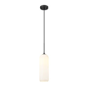 Z-Lite Monty 1 Light 22" Pendant in Matte Black/Opal - 732P22-MB