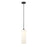 Z-Lite Monty 1 Light 22" Pendant, Matte Black/Opal