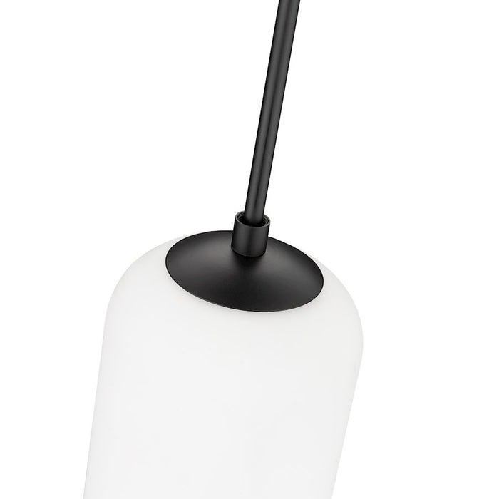 Z-Lite Monty 1 Light 22" Pendant, Matte Black/Opal