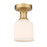Z-Lite Bryant 1 Light Flush Mount, Heritage Brass/Matte Opal