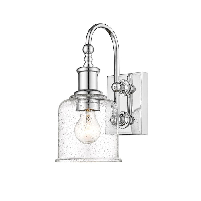 Z-Lite Bryant 1 Light Wall Sconce, Chrome/Clear Seedy