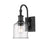 Z-Lite Bryant 1 Light Wall Sconce, Matte Black/Clear Seedy
