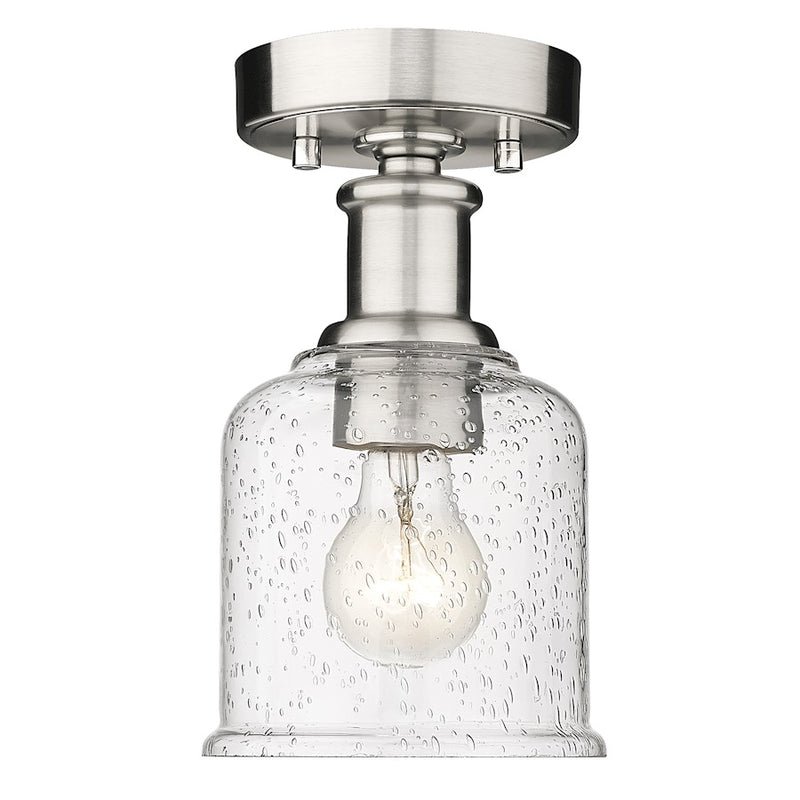 Z-Lite Bryant 1 Light Flush Mount, Clear Seedy