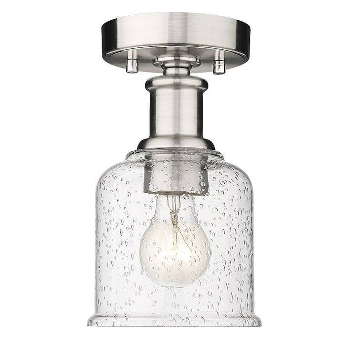 Z-Lite Bryant 1 Light Flush Mount, Clear Seedy