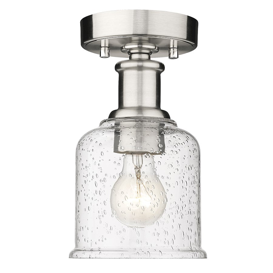 Z-Lite Bryant 1 Light Flush Mount, Clear Seedy