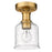 Z-Lite Bryant 1 Light Flush Mount, Heritage Brass/Clear Seedy