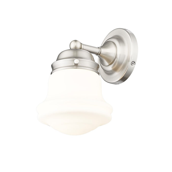 Z-Lite Vaughn 1 Light Wall Sconce, Brushed Nickel/Matte Opal