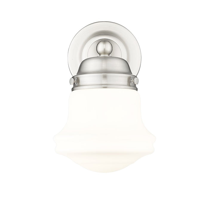 Z-Lite Vaughn 1 Light Wall Sconce, Brushed Nickel/Matte Opal