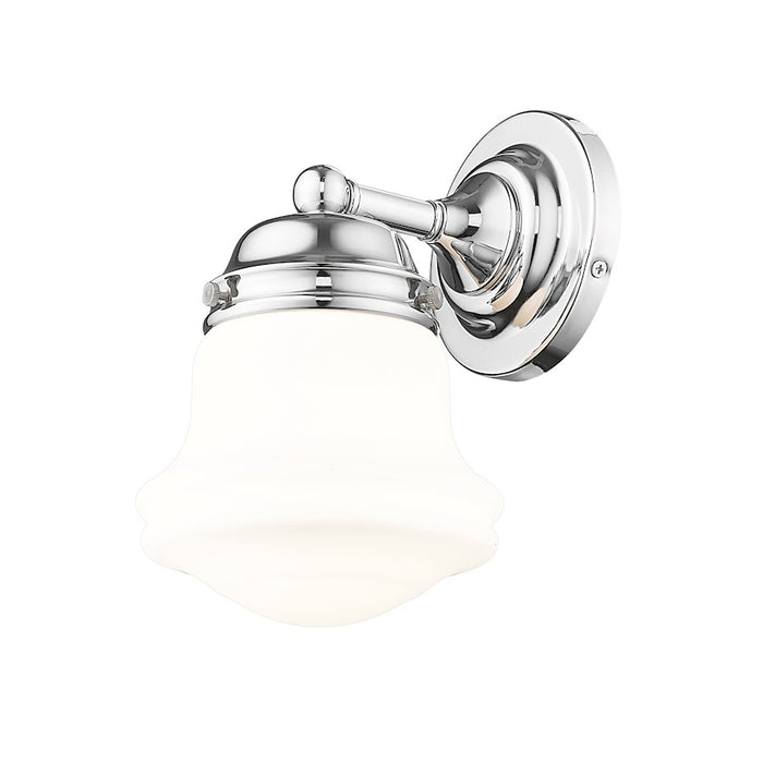 Z-Lite Vaughn 1 Light Wall Sconce, Chrome/Matte Opal