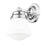 Z-Lite Vaughn 1 Light Wall Sconce, Chrome/Matte Opal