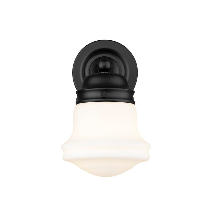Z-Lite Vaughn 1 Light Wall Sconce, Matte Black/Opal