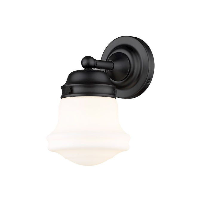 Z-Lite Vaughn 1 Light Wall Sconce, Matte Black/Opal