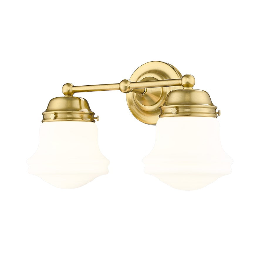 Z-Lite Vaughn 2 Light Vanity, Luxe Gold/Matte Opal - 735-2V-LG