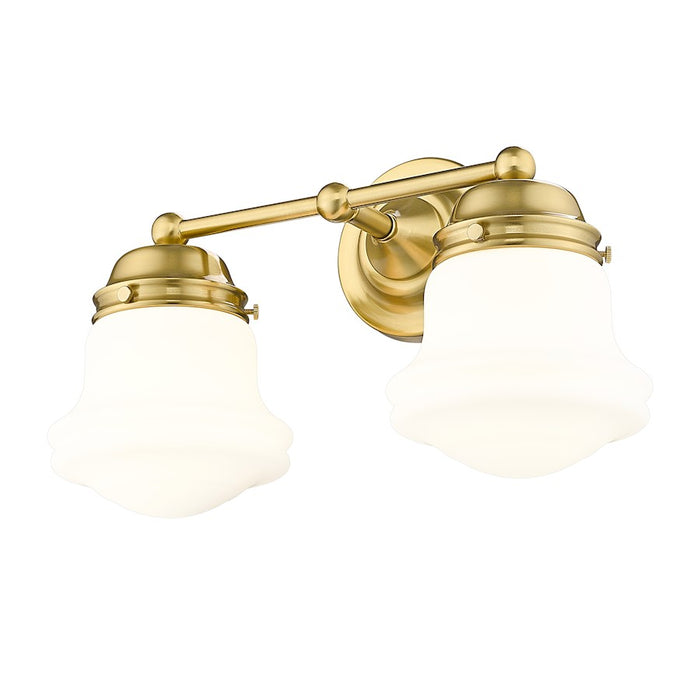 Z-Lite Vaughn 2 Light Vanity, Luxe Gold/Matte Opal