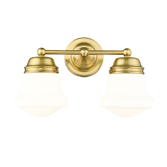 Z-Lite Vaughn 2 Light Vanity, Luxe Gold/Matte Opal