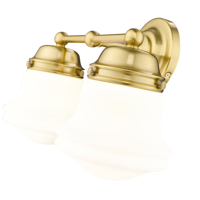 Z-Lite Vaughn 2 Light Vanity, Luxe Gold/Matte Opal