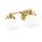 Z-Lite Vaughn 2 Light Vanity, Luxe Gold/Matte Opal