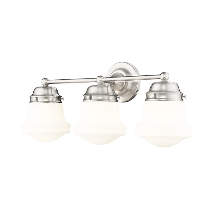 Z-Lite Vaughn 3 Light Vanity, Brushed Nickel/Matte Opal - 735-3V-BN