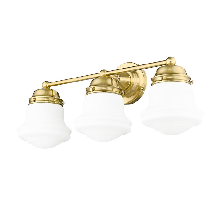 Z-Lite Vaughn 3 Light Vanity, Luxe Gold/Matte Opal