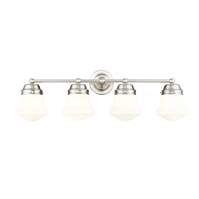 Z-Lite Vaughn 4 Light Vanity, Brushed Nickel/Matte Opal