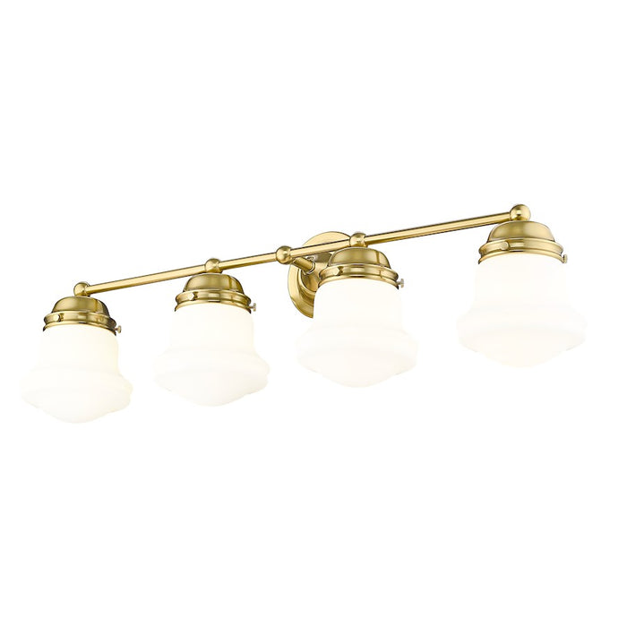 Z-Lite Vaughn 4 Light Vanity, Luxe Gold/Matte Opal