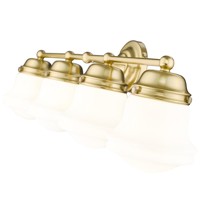 Z-Lite Vaughn 4 Light Vanity, Luxe Gold/Matte Opal