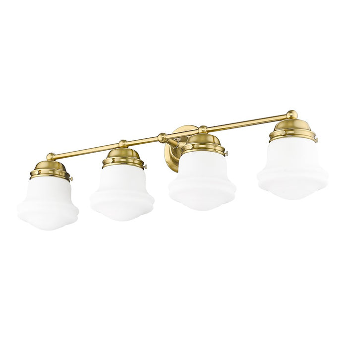 Z-Lite Vaughn 4 Light Vanity, Luxe Gold/Matte Opal