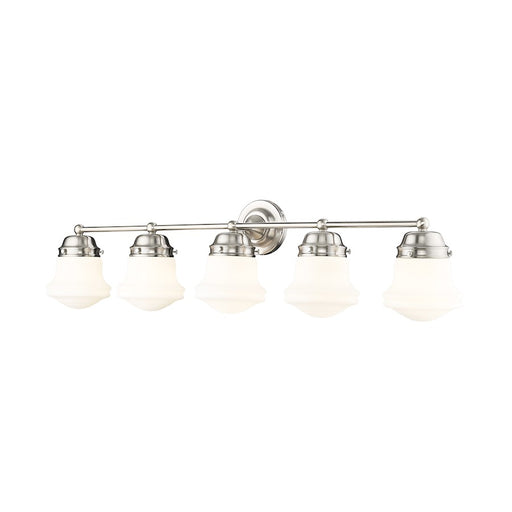 Z-Lite Vaughn 5 Light Vanity, Brushed Nickel/Matte Opal - 735-5V-BN