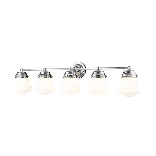 Z-Lite Vaughn 5 Light Vanity, Chrome/Matte Opal - 735-5V-CH