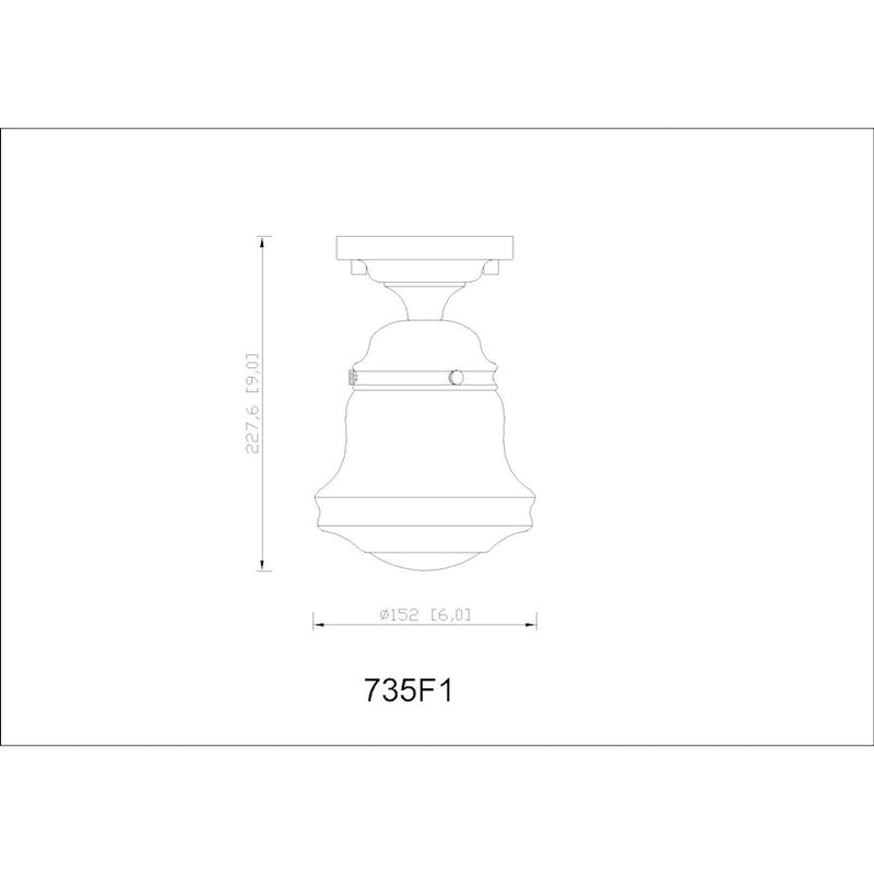 Z-Lite Vaughn 1 Light 6" Flush Mount, Brushed Nickel/Matte Opal