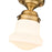 Z-Lite Vaughn 1 Light 9" Flush Mount, Heritage Brass/Matte Opal