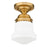 Z-Lite Vaughn 1 Light 9" Flush Mount, Heritage Brass/Matte Opal